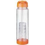 Tritan fles met rietje en fruitinfuser 740ml TuttiFrutti kleur oranje tweede weergave achterkant