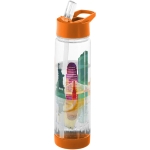 Tritan fles met rietje en fruitinfuser 740ml TuttiFrutti kleur oranje