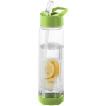 Tritan fles met rietje en fruitinfuser 740ml TuttiFrutti kleur limoen groen