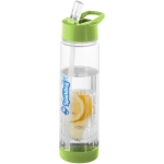 Tritan fles met rietje en fruitinfuser 740ml TuttiFrutti kleur limoen groen weergave tampondruk