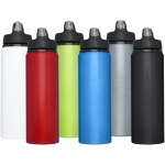 Grote aluminium sportfles met rietje 800ml Straw Colors kleur zwart tweede weergave meerdere kleuren