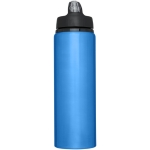 Grote aluminium sportfles met rietje 800ml Straw Colors kleur blauw