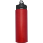 Grote aluminium sportfles met rietje 800ml Straw Colors kleur rood