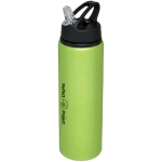 Grote aluminium sportfles met rietje 800ml Straw Colors kleur limoen groen weergave tampondruk