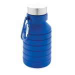 Opvouwbare siliconen drinkfles met karabijnhaak 550ml Travel kleur blauw