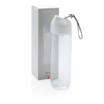 Flessen met logo gemaakt van tritan met stoffen handvat 450ml Carry kleur wit weergave met doos