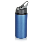 BPA-vrije aluminium waterfles bedrukken met tuit 800ml Alu Sport XL kleur blauw