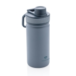 Sportfles met thermosfunctie en matte afwerking 550ml Power kleur blauw weergave met logo