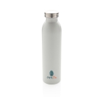 Gegraveerde of bedrukte thermosfles 600ml Crew kleur wit weergave met logo