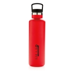 Thermosfles voor infusie en opening voor ijsblokjes 600ml Partner kleur rood weergave met logo