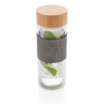 Bedrukte kleine glazen flessen 360 ml Infuser Sleeve kleur doorzichtig