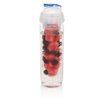 Flessen met compartiment voor fruit of ijs 500ml Natural Drink kleur blauw