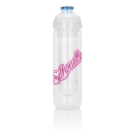 Flessen met compartiment voor fruit of ijs 500ml Natural Drink kleur blauw tweede weergave met logo