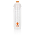 Flessen met compartiment voor fruit of ijs 500ml Natural Drink kleur oranje tweede weergave met logo