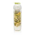 Flessen met compartiment voor fruit of ijs 500ml Natural Drink kleur limoen groen