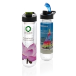 Grote fles bedrukken met tuit en fruitinfuser 800ml Vitamin kleur blauw