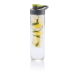 Grote fles bedrukken met tuit en fruitinfuser 800ml Vitamin kleur limoen groen