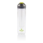 Grote fles bedrukken met tuit en fruitinfuser 800ml Vitamin kleur limoen groen weergave met logo