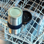 RVS thermosbekers met siliconen bandje 300ml Siliconen kleur zilver