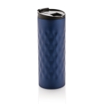 Originele thermosbeker personaliseren roestvrij staal 350ml Geometrisch kleur donkerblauw