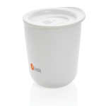 Gepersonaliseerde thermosbeker met logo 250ml Antibacterieel kleur wit weergave met logo