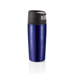 Bedrukte thermosbekers met one-touch opening 300ml Origineel kleur donkerblauw