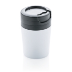 Zeer kleine en compacte thermosbeker to go 160 ml koffie kleur wit