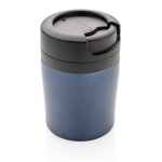 Zeer kleine en compacte thermosbeker to go 160 ml koffie kleur donkerblauw