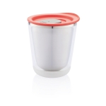 Compacte gepersonaliseerde thermosbekers RVS 227ml Essential kleur rood