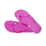 Bedrukte slippers van EVA-zool en transparante bandjes maat 36-38 Pool kleur fuchsia  negende weergave