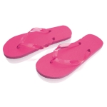 Bedrukte slippers van EVA-zool en transparante bandjes maat 36-38 Pool kleur fuchsia