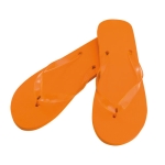 Bedrukte slippers met transparant PVC bandje maat 42-44 Pool kleur oranje