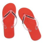 Bedrukte slippers met transparant PVC bandje maat 42-44 Pool