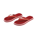 Slippers in tweekleurig design met nylon bandje maat 42-44 Summer Camp kleur rood  negende weergave