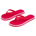 Slippers in tweekleurig design met nylon bandje maat 42-44 Summer Camp kleur rood