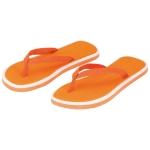 Slippers in tweekleurig design met nylon bandje maat 42-44 Summer Camp kleur oranje