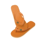 Slippers met logo en de vlag van Brazilië maat 36-38 Brasileiras kleur oranje  negende weergave