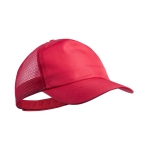 Polyester cap met mesh sluiting  Runner kleur rood  negende weergave