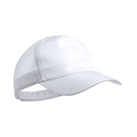 Polyester cap met mesh sluiting  Runner kleur wit  negende weergave