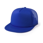 Polyester bedrukte caps met logo en gevoerd plat vizier Surf kleur blauw  negende weergave