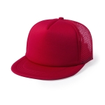 Polyester bedrukte caps met logo en gevoerd plat vizier Surf kleur rood  negende weergave