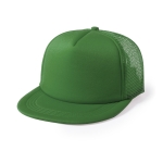 Polyester bedrukte caps met logo en gevoerd plat vizier Surf kleur groen  negende weergave