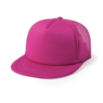 Polyester bedrukte caps met logo en gevoerd plat vizier Surf kleur fuchsia  negende weergave