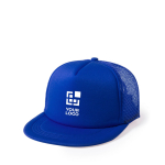 Polyester bedrukte caps met logo en gevoerd plat vizier Surf met jouw bedrukking