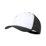 Polyester baseball cap met logo Impact Sublim kleur zwart  negende weergave