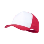 Polyester baseball cap met logo Impact Sublim kleur rood  negende weergave