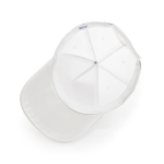 Polyester baseball cap met logo Impact Sublim kleur wit vierde weergave