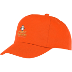 Katoenen kinder petten met logo 175 g/m2 Hero kleur oranje weergave transfer printen