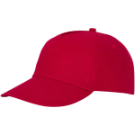 Petten met logo en zelfklevende sluiting, van 175 g/m2 katoen Hero kleur rood