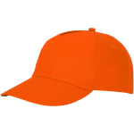 Petten met logo en zelfklevende sluiting, van 175 g/m2 katoen Hero kleur oranje